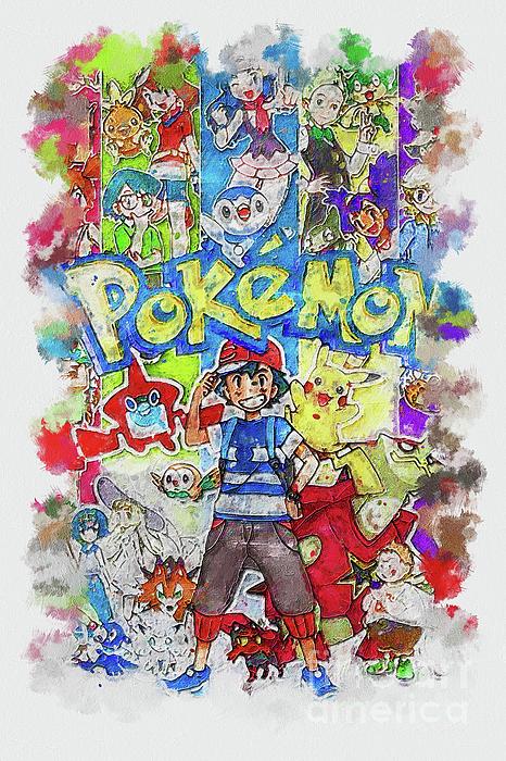 Pokemon Ash Ketchum Pikachu Misty Dawn Brock May Iris Clemont Lana