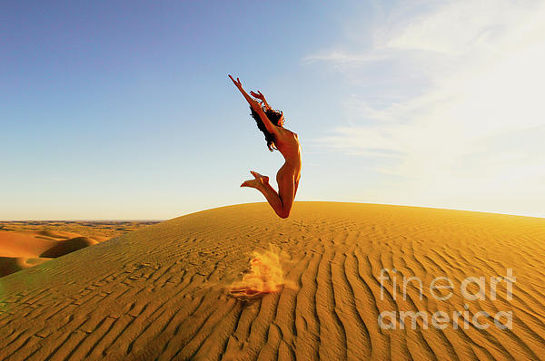 Sandy Dune Nude The Jump Greeting Card By Surxposed Amyn Nasser