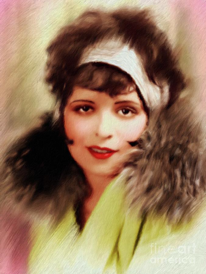 Clara Bow Vintage Actress Painting By Esoterica Art Agency Fine Art