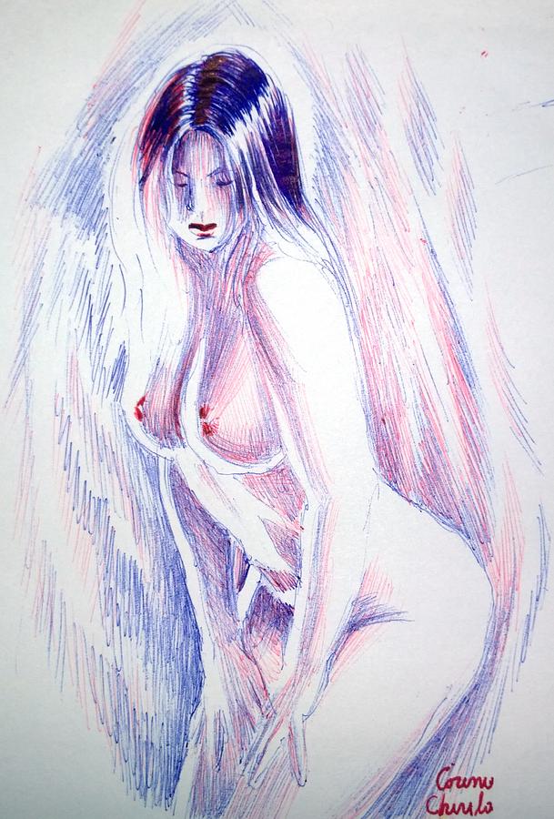 Nude Woman Drawing By Chirila Corina Fine Art America