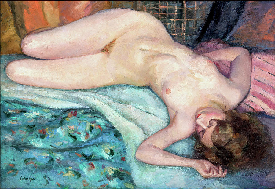 Reclining Nude Painting By Henri Lebasque Pixels