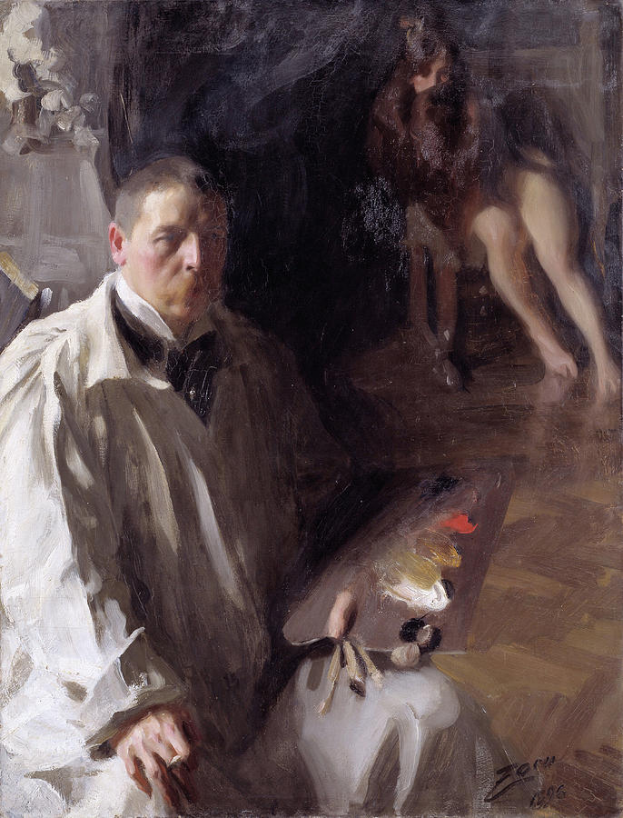 Self Portrait Painting By Anders Zorn Pixels