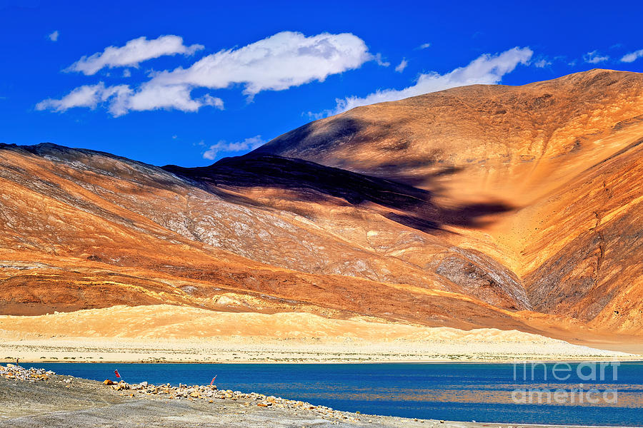 Mountains Pangong Tso Lake Leh Ladakh Jammu And Kashmir India Photograph By Rudra Narayan Mitra