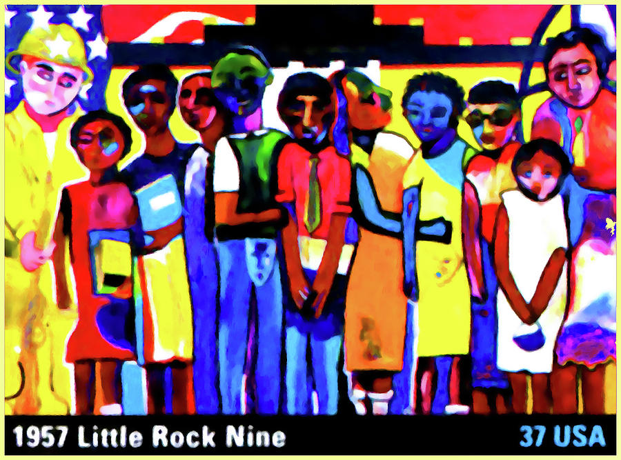 1957 Little Rock Nine Painting by Lanjee Chee
