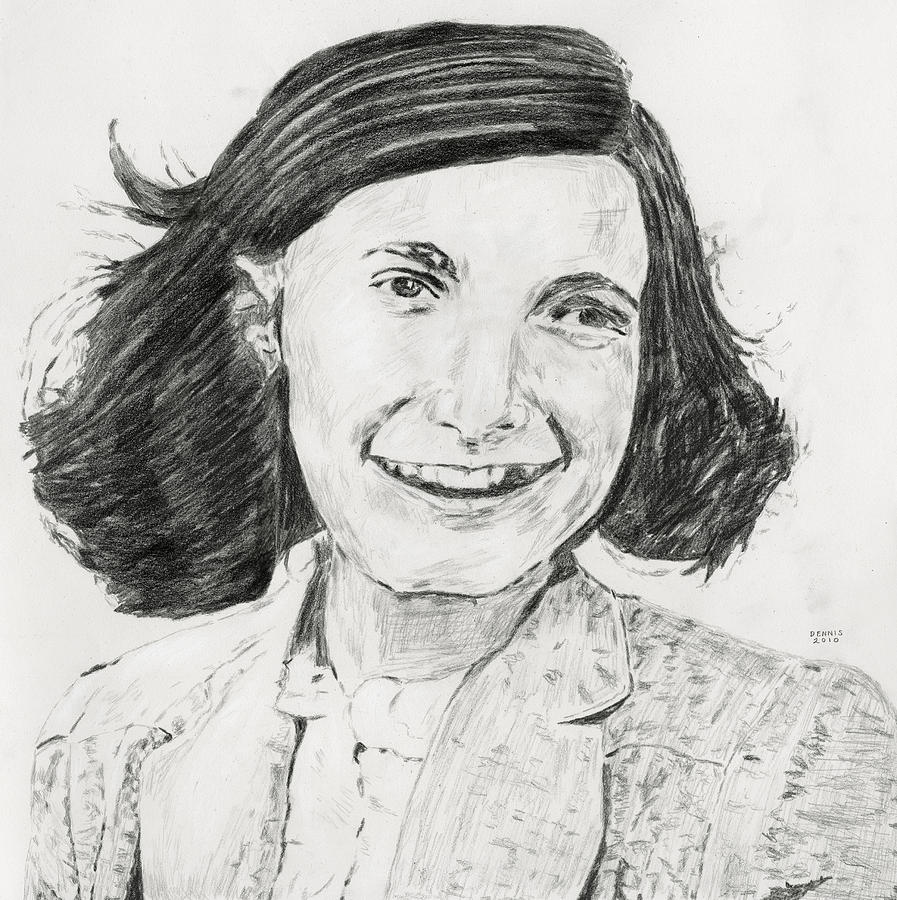 Anne Frank Drawing by Dennis Larson