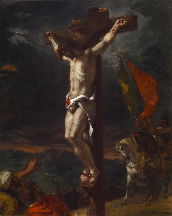 Christ On The Cross 2 Painting By Eugene Delacroix Pixels