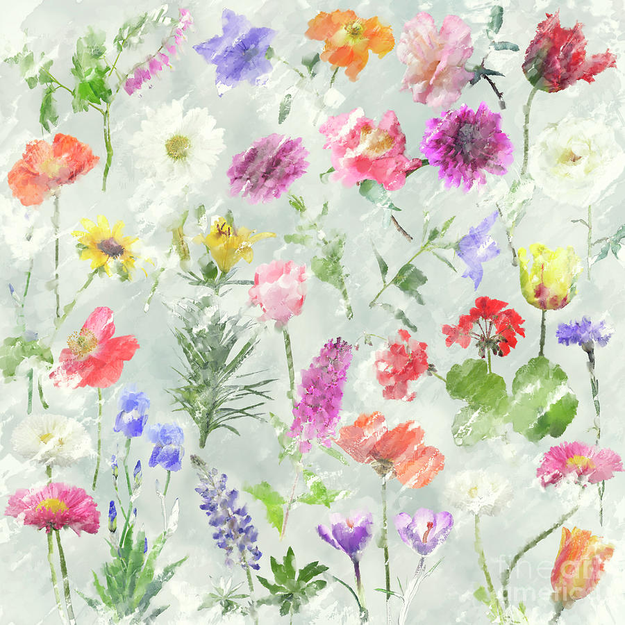 Flowers Watercolor Digital Art By Svetlana Foote Fine Art America