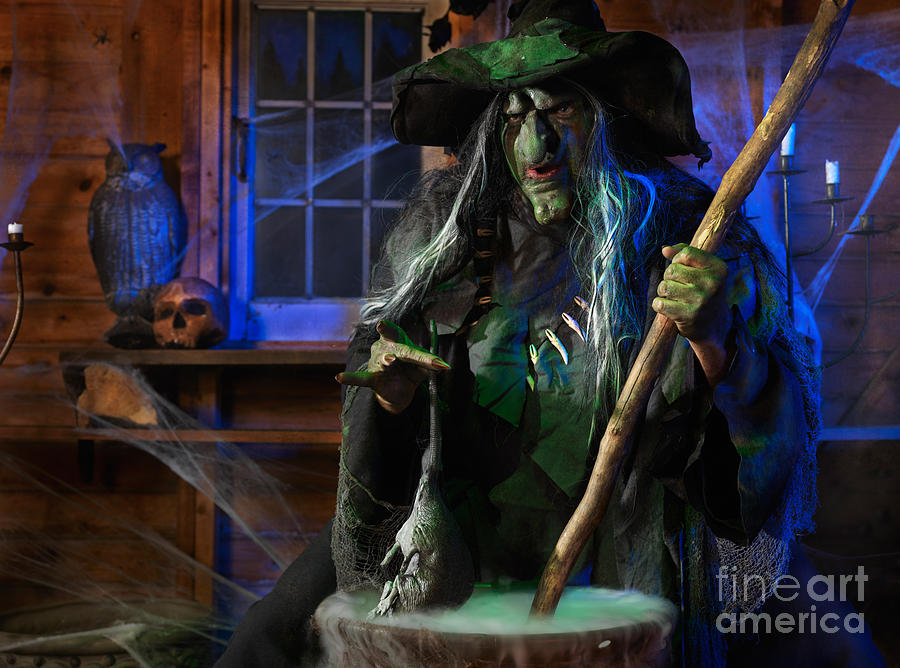 Scary Old Witch With A Cauldron Photograph By Oleksiy Maksymenko 2187