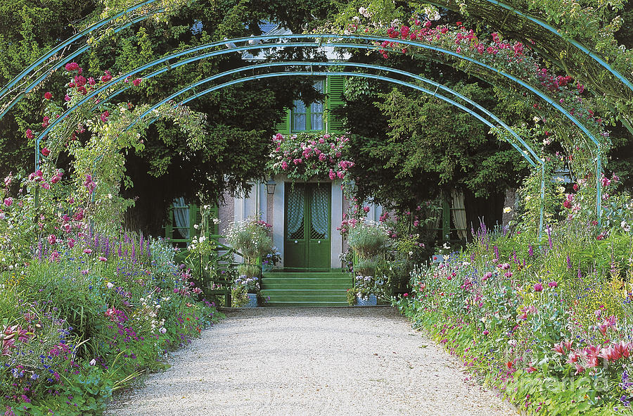 Claude Monet #39 s Garden At Giverny Photograph by French School