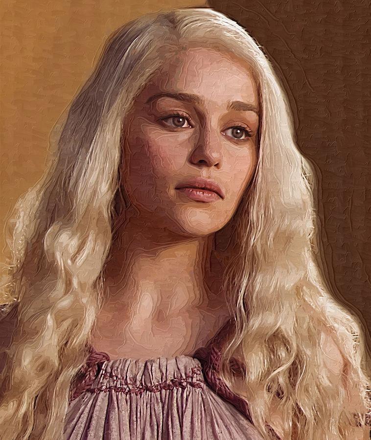 Emilia Clarke Art Digital Art By Lilia Kosvintseva