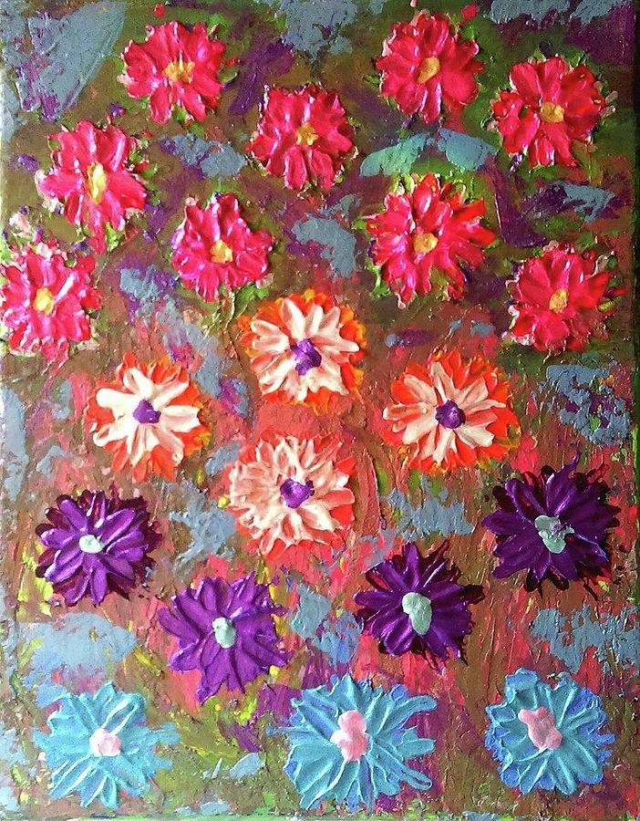 3d flower paintings