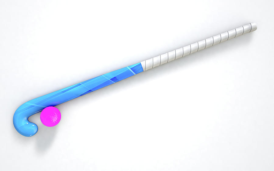 drawing of hockey stick and ball
