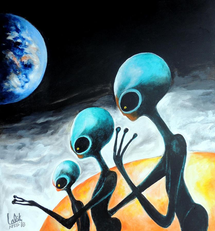 Alien Painting By Lalit Jain Fine Art America