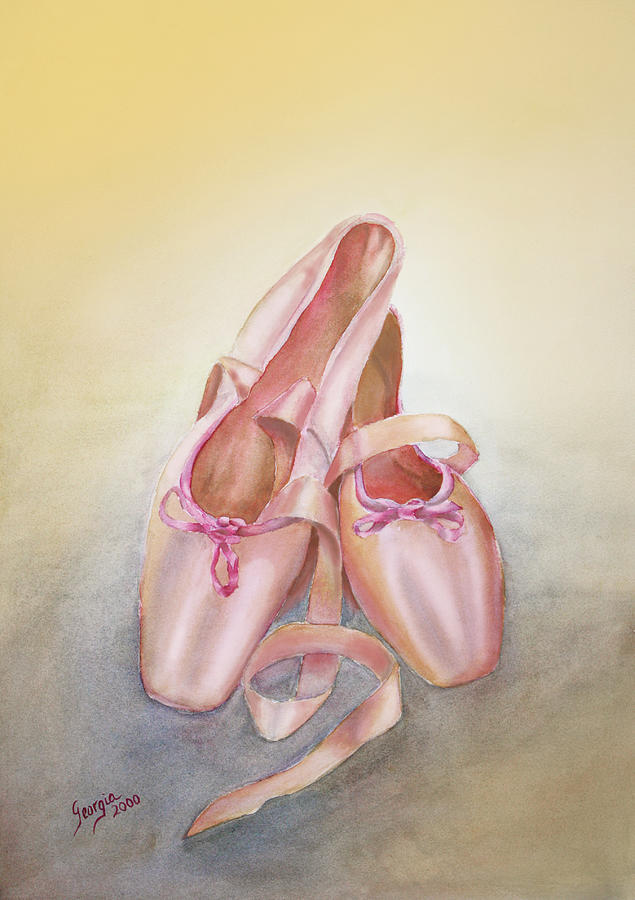 Ballet Shoes Painting by Georgia Pistolis
