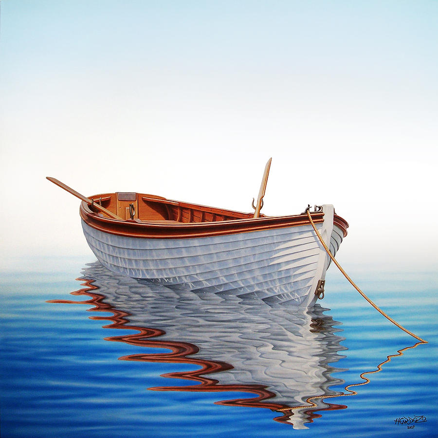 Boat In A Serene Sea Painting by Horacio Cardozo