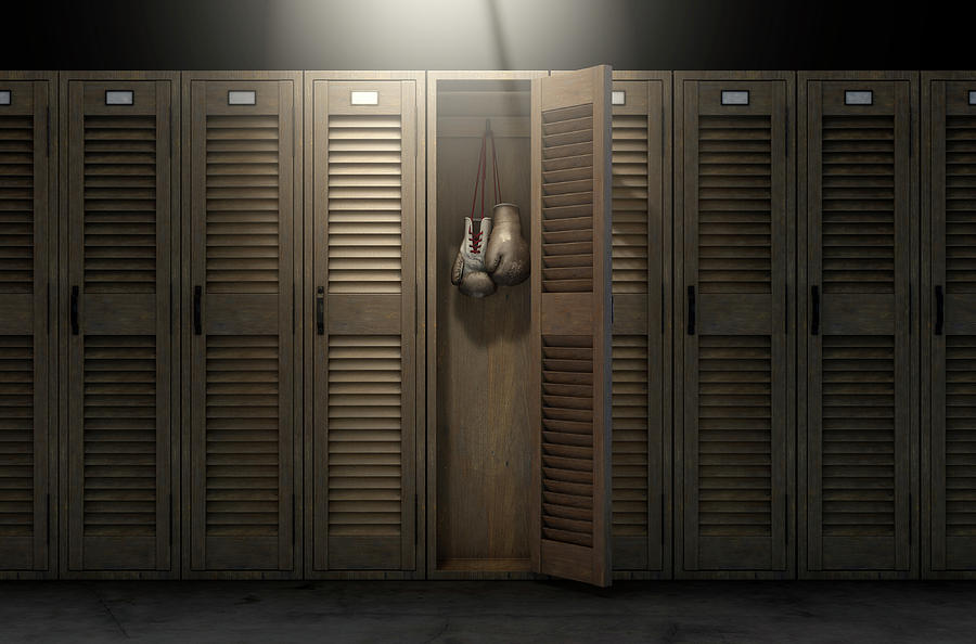 Boxing Gloves In Vintage Locker Digital Art By Allan Swart Fine Art