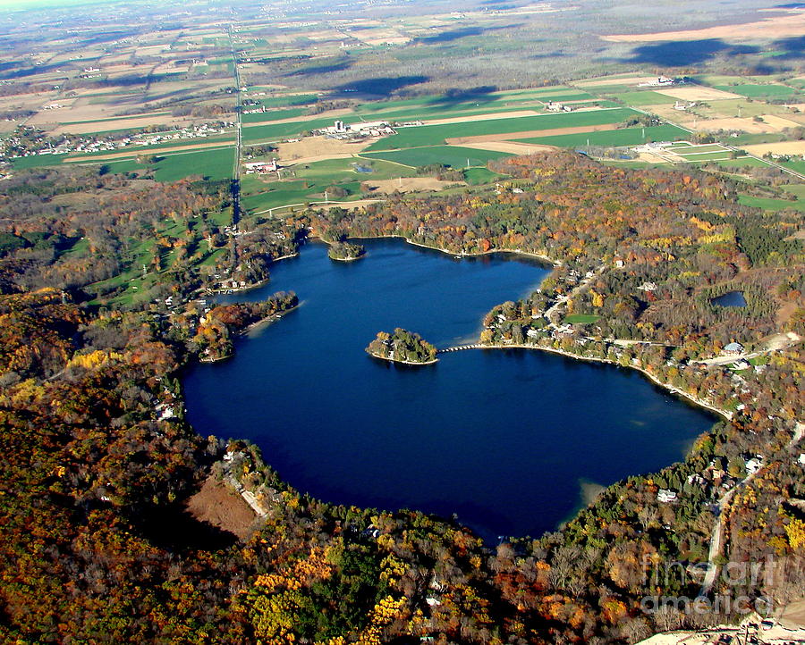 C035 Crystal Lake Fall Sheboygan County Wisconsin Photograph by Bill Lang