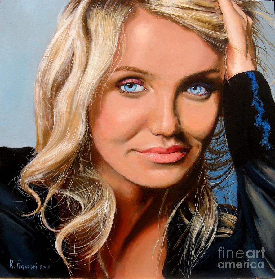 Cameron Diaz Painting By Riccardo Franzoni Fine Art America