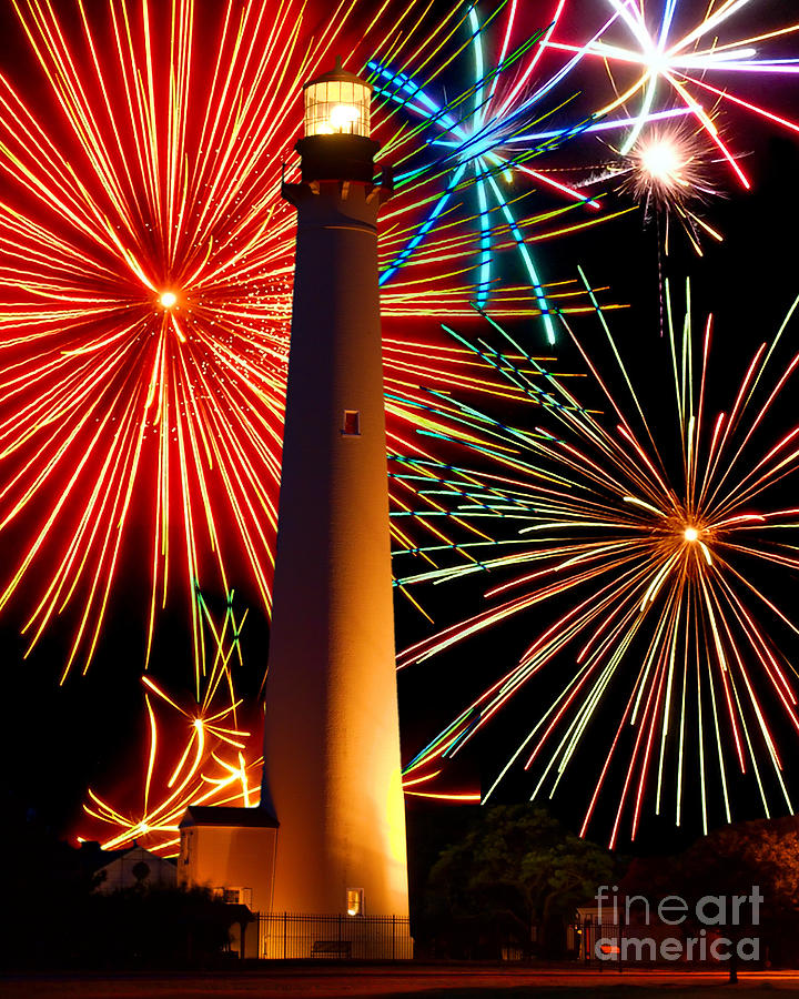 Cape May Fireworks Photograph by Nick Zelinsky