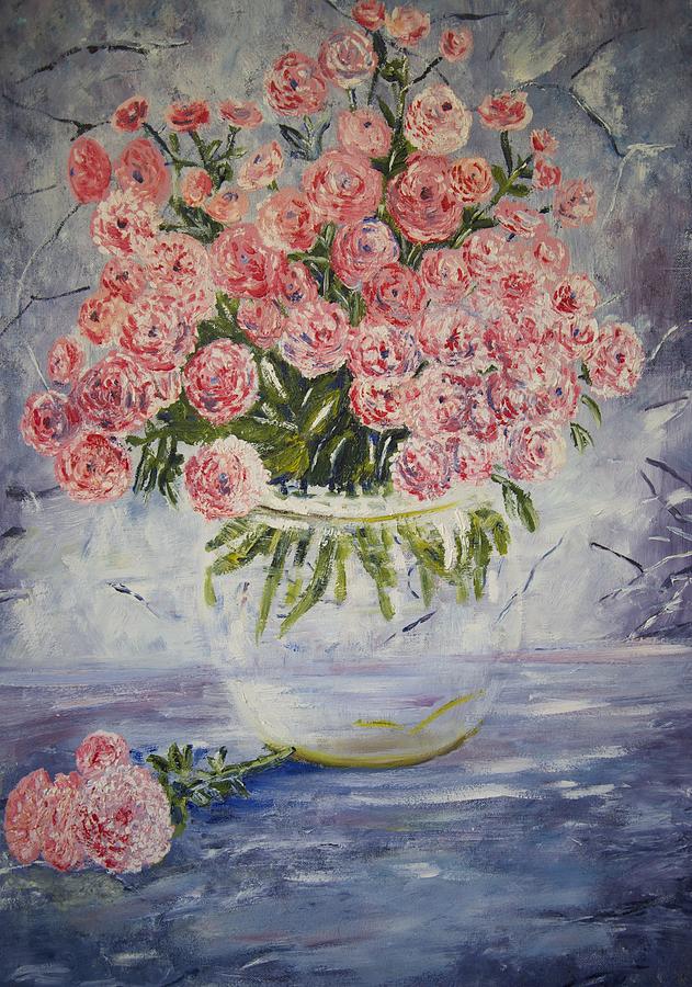 Carnations Painting By Cynthia Farr Fine Art America