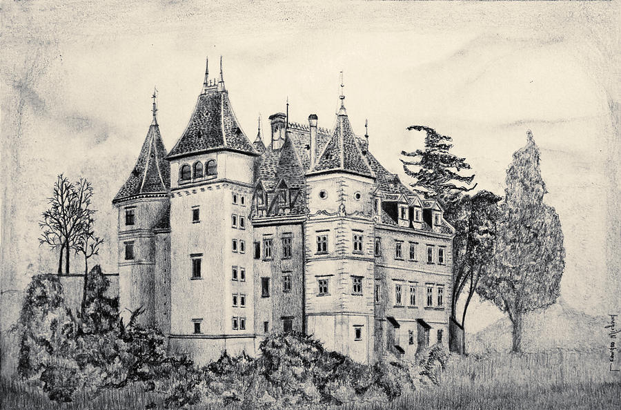 Castle From Poland Drawing by Leandro Wiegand