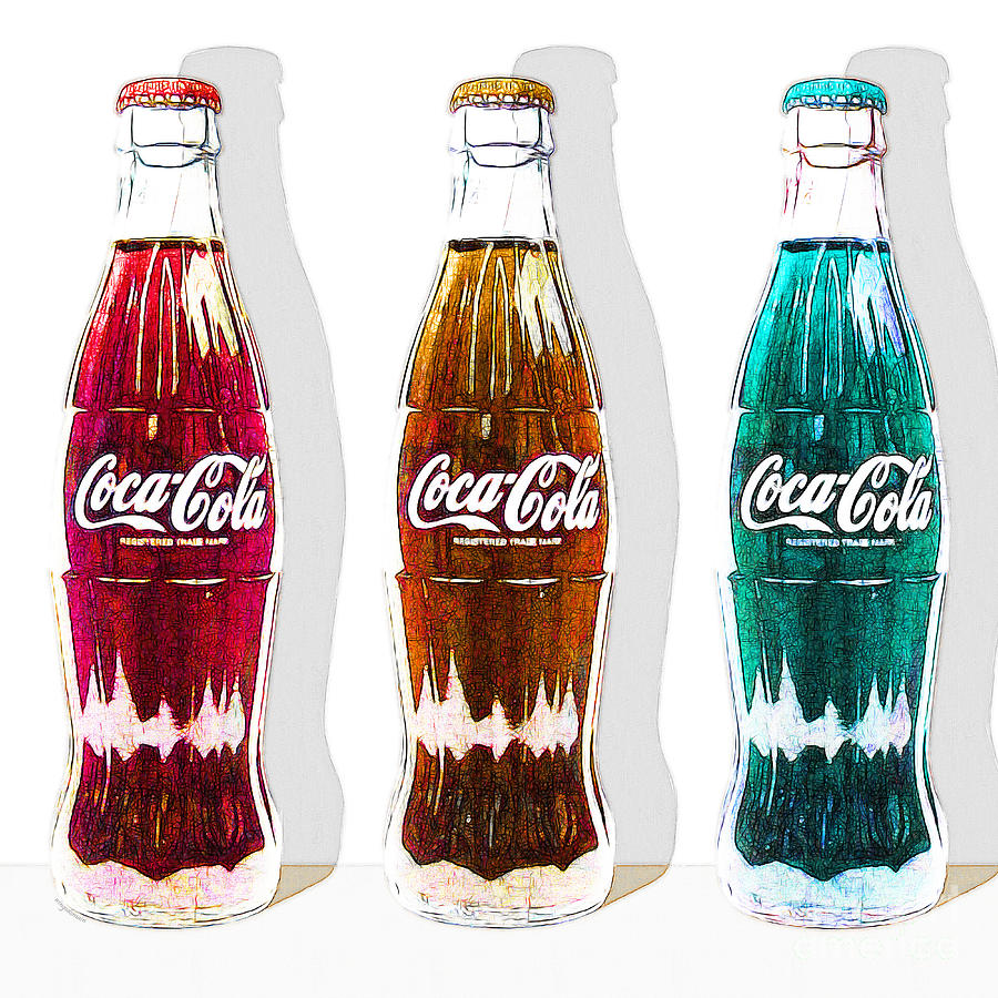 Coca Cola Coke Bottles Three 20160220 Square Photograph by Wingsdomain