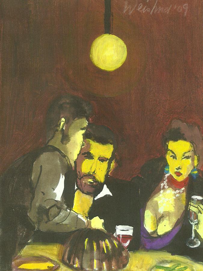Dinner for Two Painting by Harry Weisburd