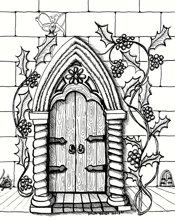 fairy door coloring pages - photo #22