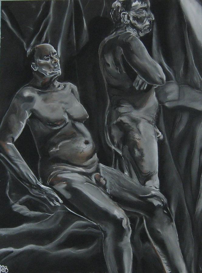 Double Male Nude Drawing By Kelly Butz Fine Art America