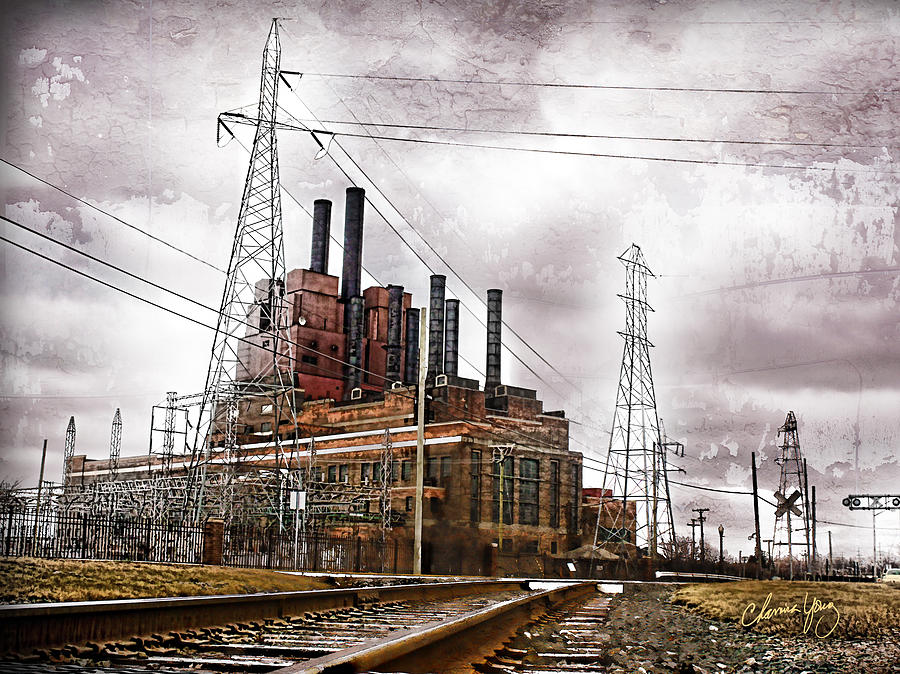 Edison Power Plant In Marysville Michigan Digital Art by