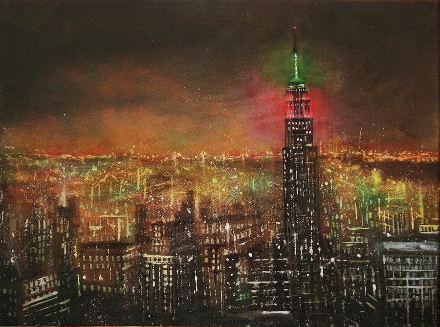 Empire State Building Painting by Tom Shropshire