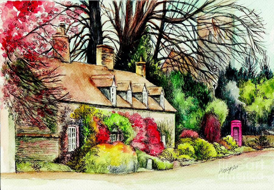 English Country Cottage Painting By Morgan Fitzsimons