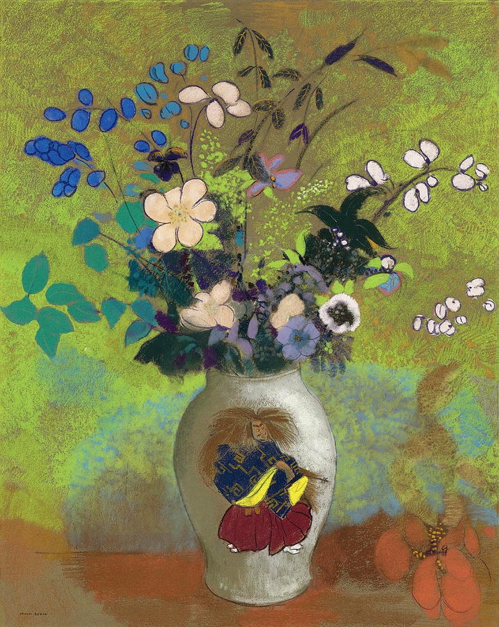 Flowers In Japanese Vase Painting By Odilon Redon Fine Art America