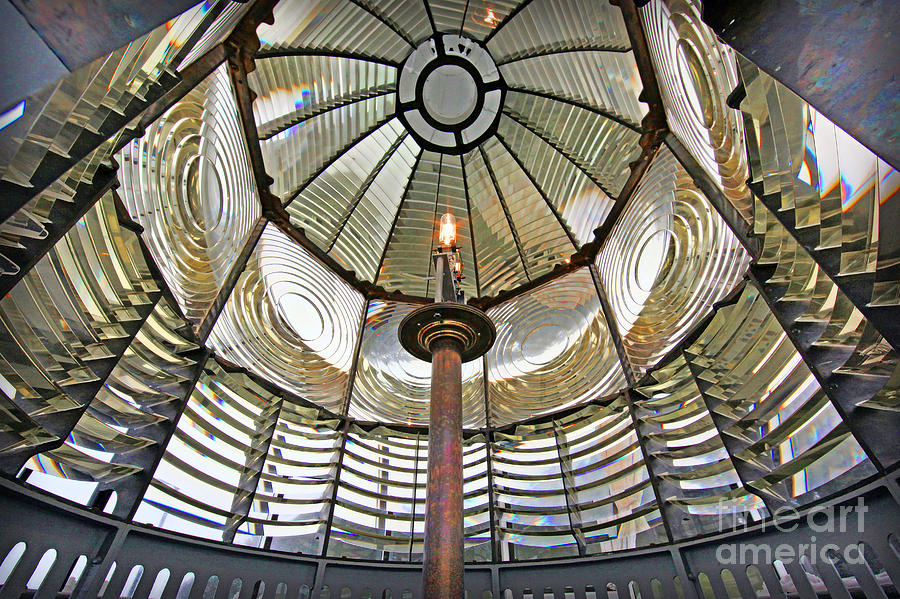 Fresnel Prisms Of Heceta Lighthouse Oregon Photograph by Martin Konopacki