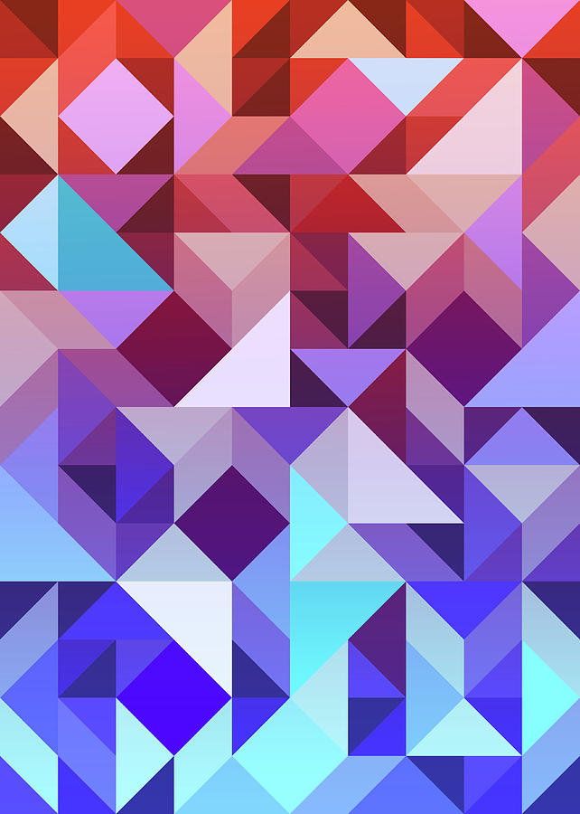 Geometric Abstract Digital Art by Jessica Lintner