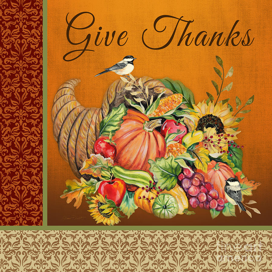Give Thanks Cornucopiajp3317 by Jean Plout