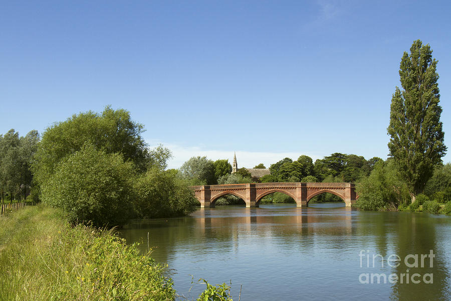 Gothic Bridge And Clifton Hampden Church Along River Thames Photograph