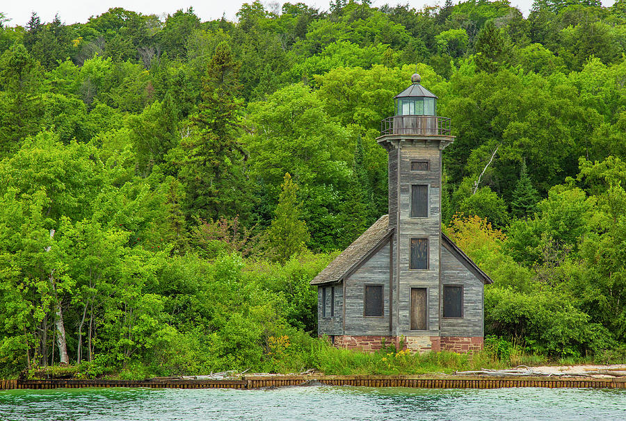 Grand Island East Channel Lighthouse Photograph By Wallace Bridges Pixels