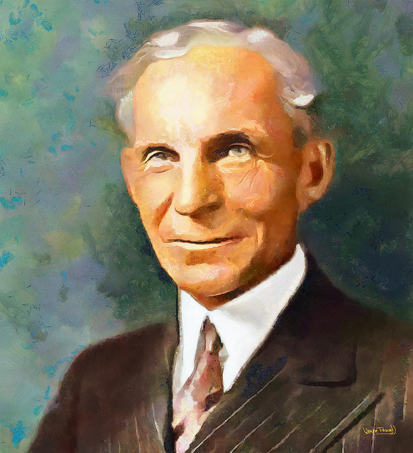 Henry Ford Painting by Wayne Pascall