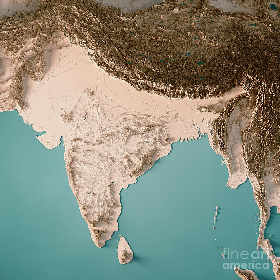Topographic Map Of India D Get Map Update