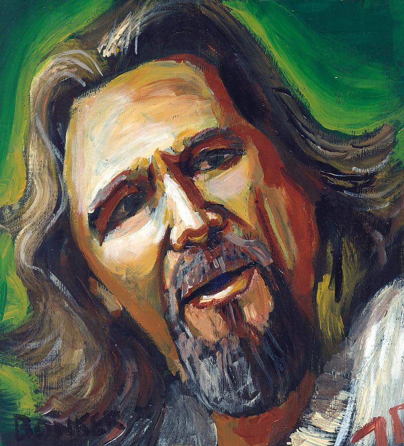 Jeff Bridges Painting - <b>Jeffrey Lebowski</b> The Dude by Buffalo Bonker - jeffrey-lebowski-the-dude-buffalo-bonker