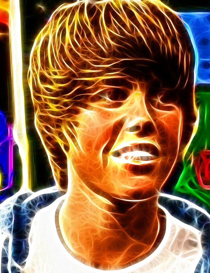 Justin Bieber Digital Art - Justin Bieber Color Magic by Paul Van Scott - justin-bieber-color-magic-paul-van-scott