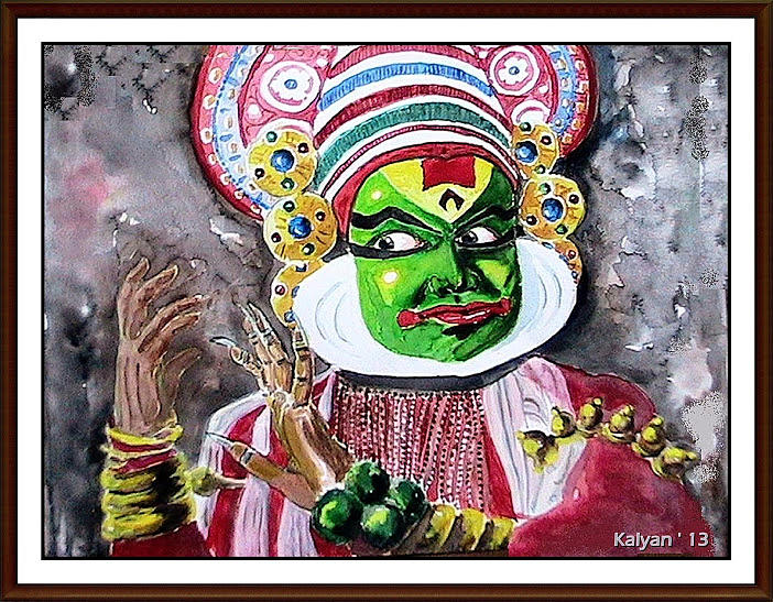 Kathakali Painting By Kalyan Bandyopadhyay Fine Art America