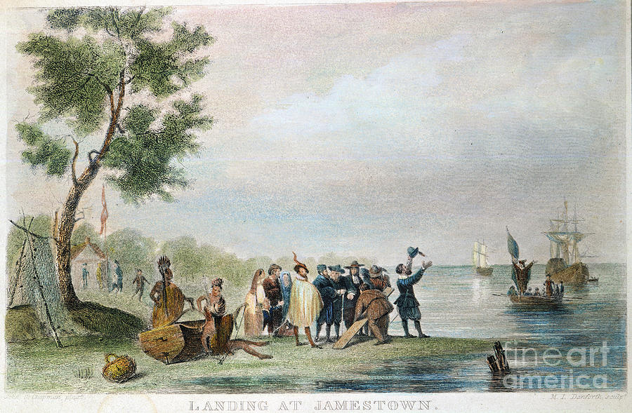 Landing In Jamestown, 1607 Photograph by Granger