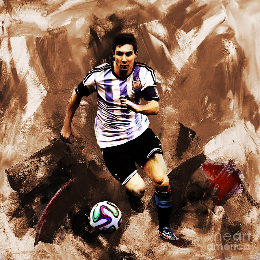 Lionel Messi 094 Painting By Gull G Pixels