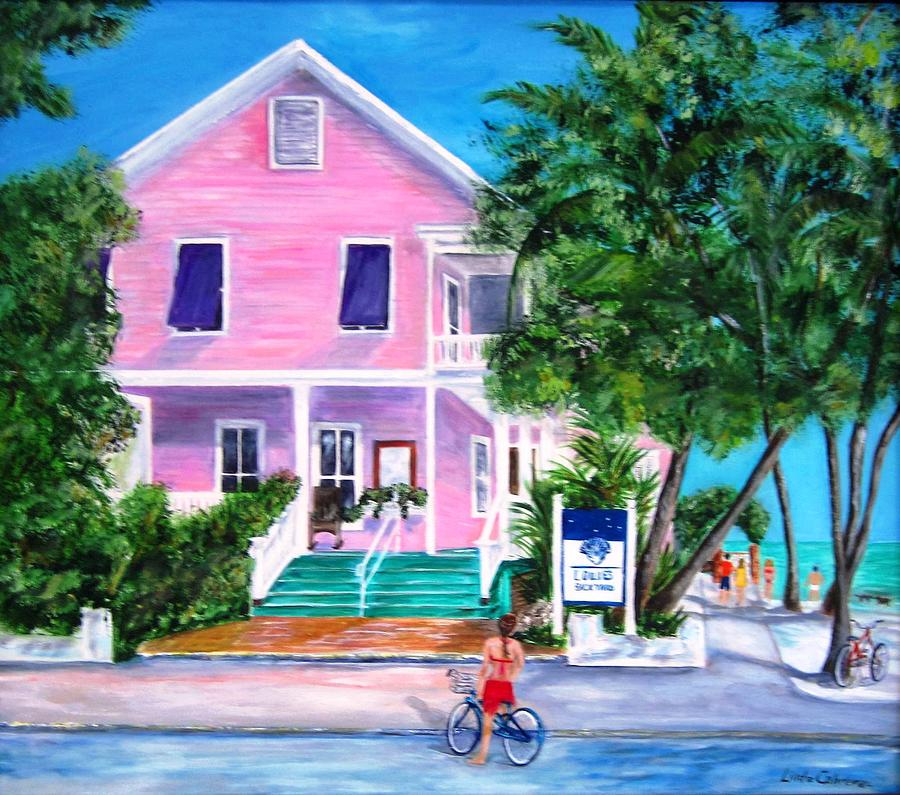 Louie\u002639;s Backyard Key West Painting by Linda Cabrera