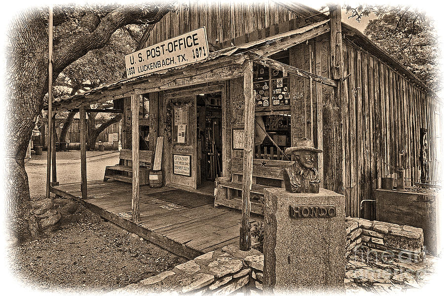 Luckenbach, Tx Post Office Photograph by Sam Stanton