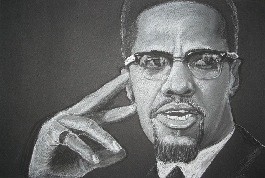 Malcolm X Drawing by Rufus Royster