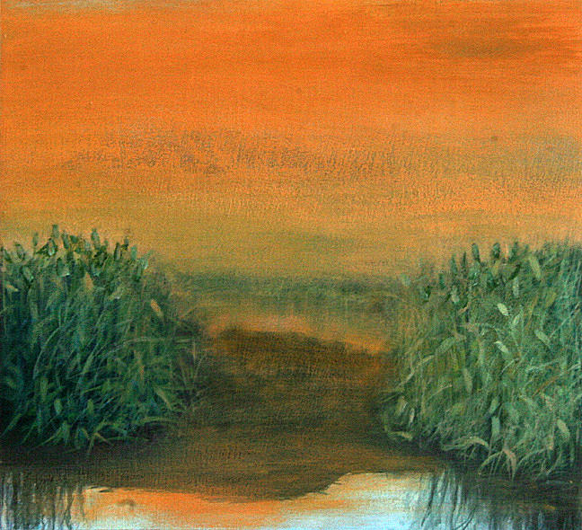 Marsh Grass At Sunset Painting By Ruth Sharton Fine Art America