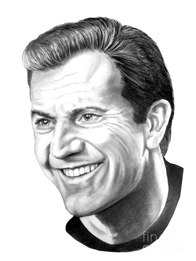 Mel Gibson Drawing by Murphy Elliott